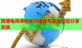 跨境电商课程学习体会与实战经验分享总结