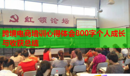 跨境电商培训心得体会800字个人成长与收获总结
