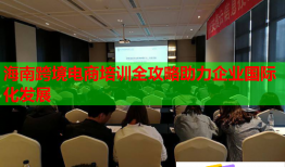 海南跨境电商培训全攻略助力企业国际化发展
